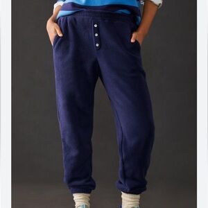 Donni polar fleece Henley sweatpants